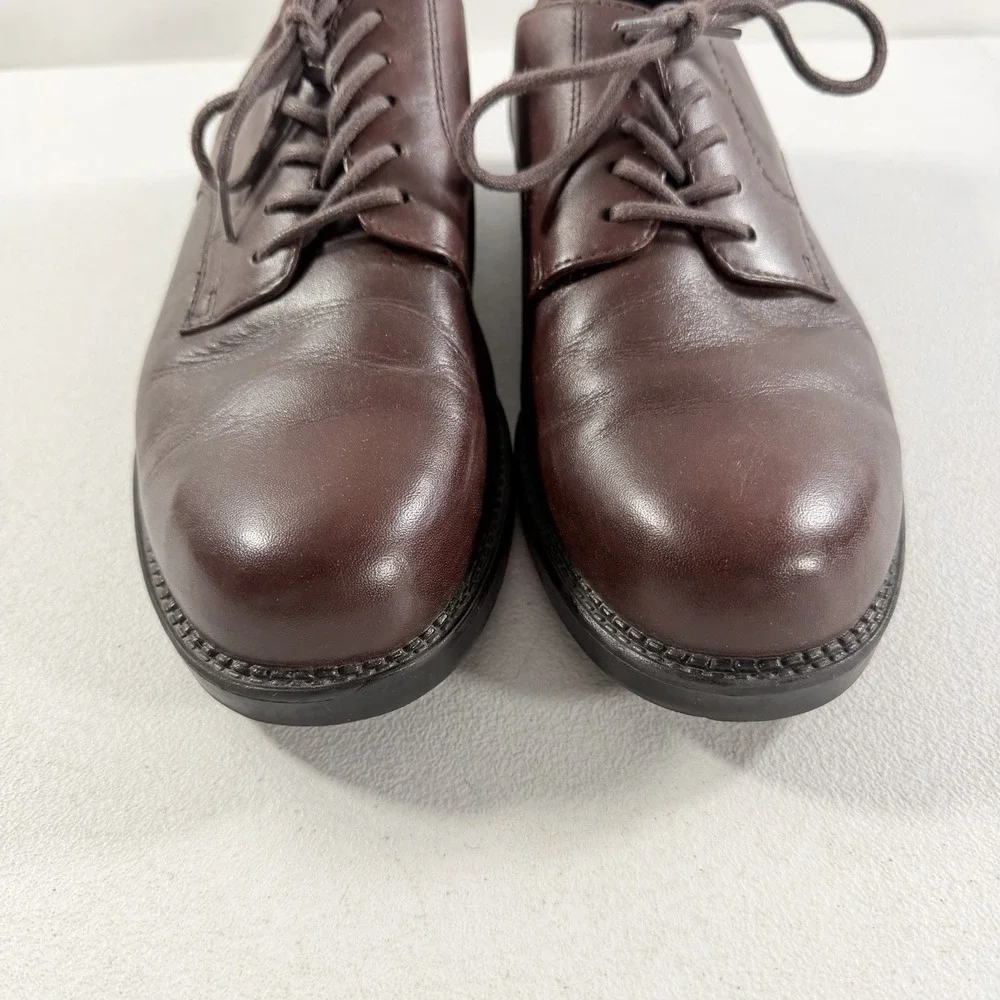 Nunn Bush Mens Brown Leather Lace Up Oxford Dress Shoes Size 9‎ M